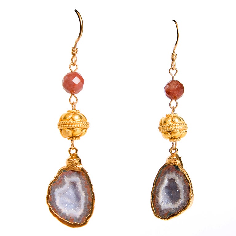 Druzy Agate Geode Earrings