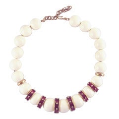 YVES SAINT LAURENT CHUNKY BEAD NECKLACE