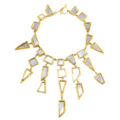 Christian Lacroix Rare & Spectacular Gilt & Mirror Necklace