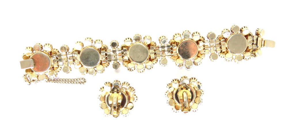 Rare and Stunning Schiaparelli Bracelet & Earrings In Excellent Condition In Los Angeles, CA