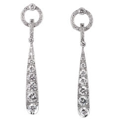 Edwardian Pendant Diamond Earrings