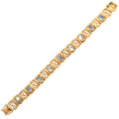 Gold and Moonstone Braclet