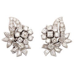 CARTIER Diamond Floral Bouquet Earrings
