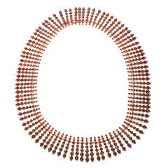 Austrian Garnet Fringe Necklace
