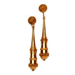 Victorian Gold Filigree Earrings