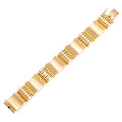 Two-Color Gold 1940s Bracelet