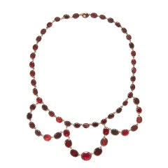 Early English Georgian Garnet Necklace