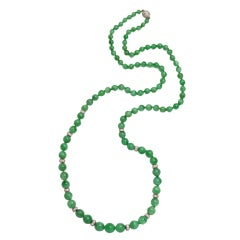 Art Deco Jade and Diamond Necklace