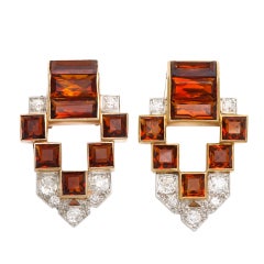 Pair of Cartier Citrine Dress Clips