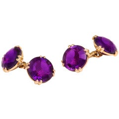 Antique Sulka Amethyst Cufflinks
