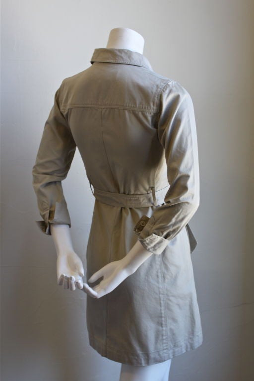 very rare YVES SAINT LAURENT tan safari dress