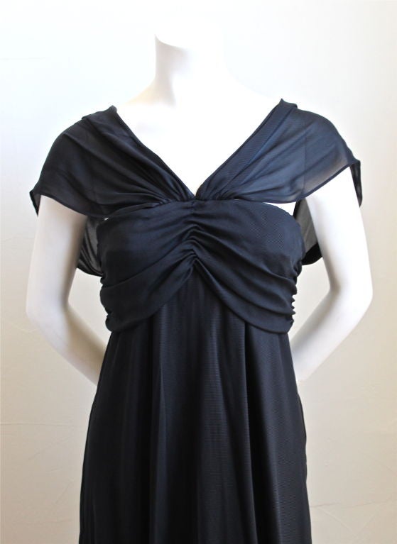 unworn LA PERLA black silk dress with beaded neckline In New Condition In San Fransisco, CA