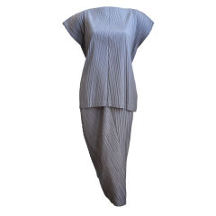 very early ISSEY MIYAKE grey pleated ensemble