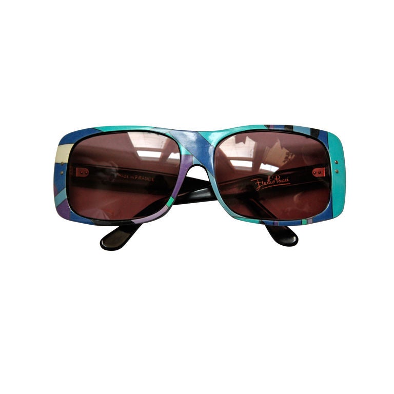 rare unworn 1960's EMILIO PUCCI oversized sunglasses