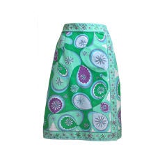 Vintage 1960
s EMILIO PUCCI cotton wrap skirt