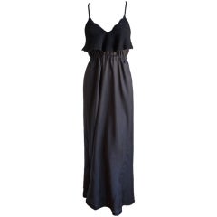 Vintage 1994 COMME DES GARCONS silk dres with wool overlay at bodice