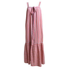 YVES SAINT LAURENT striped peasant dress