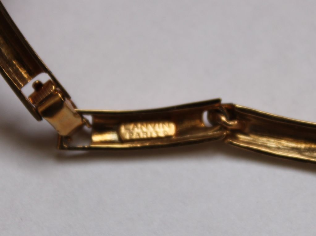 LANVIN gilt necklace with rhinestones