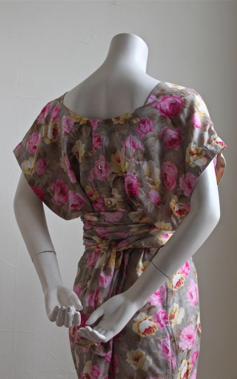 *SALE* 1990's THIERRY MUGLER floral dress In Excellent Condition In San Fransisco, CA