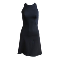 AZZEDINE ALAIA black minidress with racer back 4