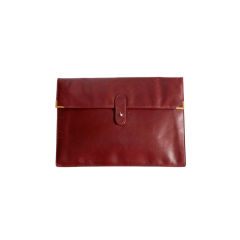 Vintage 1970's GUCCI burgundy leather clutch