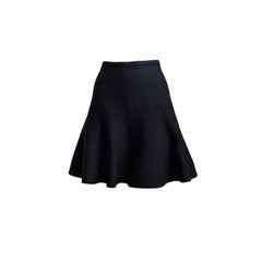 AZZEDINE ALAIA black flared wool skirt