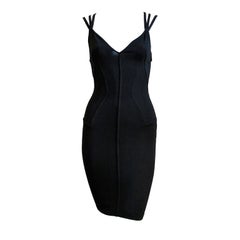AZZEDINE ALAIA black dress with mulitple straps