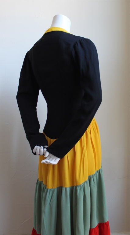 Very rare 'traffic light' dress from Ossie Clark for Quorum. Labeled a UK size 12. Fits a US 2 (32
