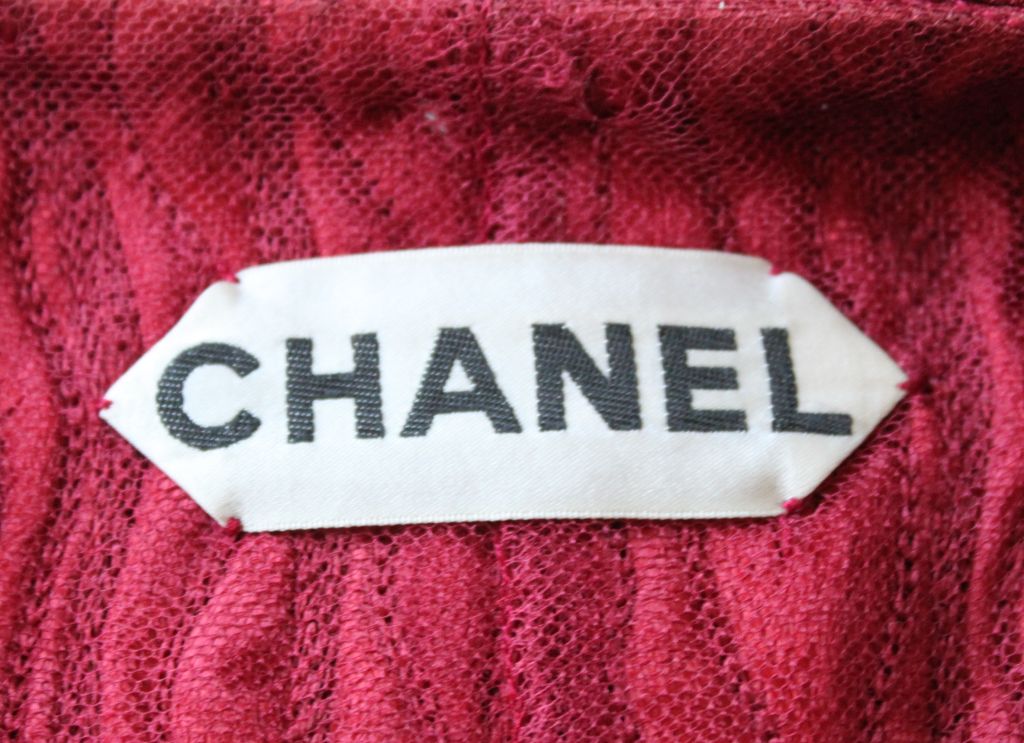 Women's 1970's CHANEL haute couture silk & tulle jacket