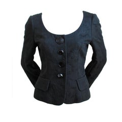 MOSCHINO Cheap 
Chic black wool brocade jacket with buttons