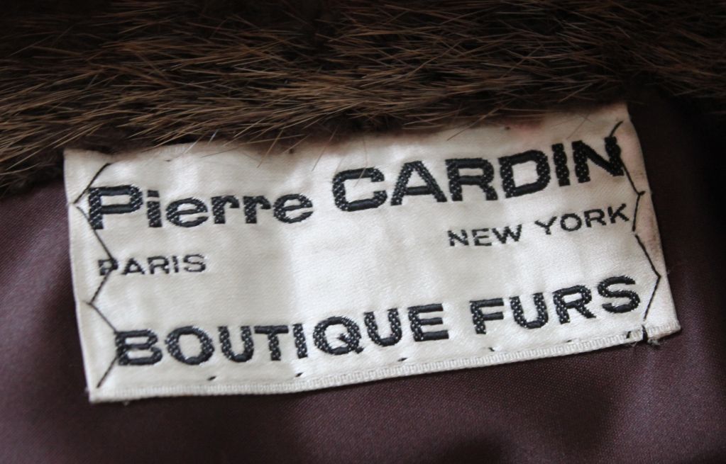 1960's PIERRE CARDIN beaver fur with fox fur collar 1