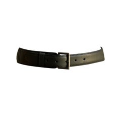 Vintage AZZEDINE ALAIA moss green leather belt - size 65