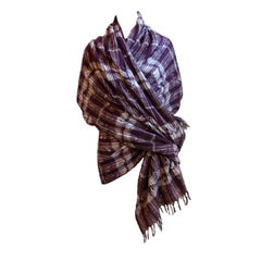 Vintage COMME DES GARCONS oversized burgundy plaid wrap