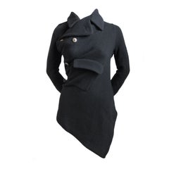 unworn COMME DES GARCONS asymmetrical black wrap sweater