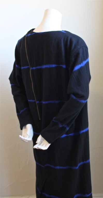 1980's ISSEY MIYAKE tie dyed dress with zipper detail at back at 1stdibs