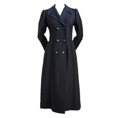 1960
s Italian black wool coat