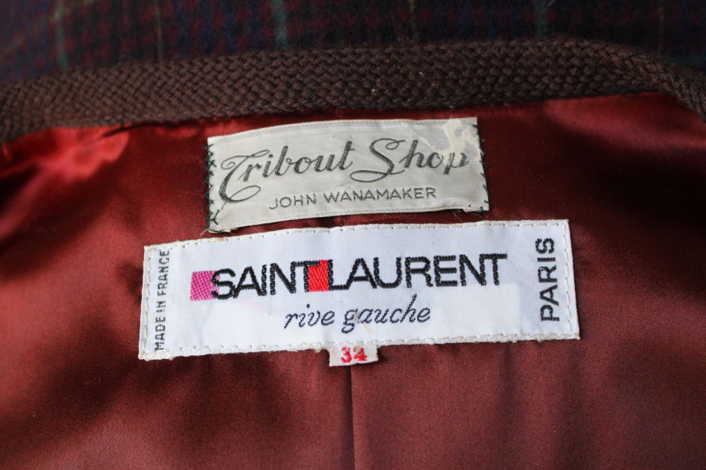 plaid yves saint laurent