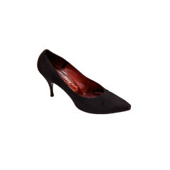 Vintage 1950's CHRISTIAN DIOR ROGER VIVIER black heels - 7.5