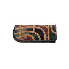 CARLOS FALCHI snakeskin patchwork clutch