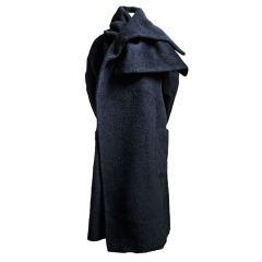 Vintage COMME DES GARCONS rare mohair coat with oversized collar, 1997