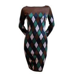 AZZEDINE ALAIA harlequin knit dress 11