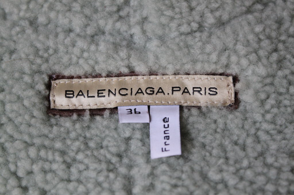 balenciaga shearling aviator jacket