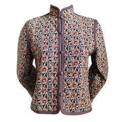 YVES SAINT LAURENT quilted floral peasant jacket 1976 12