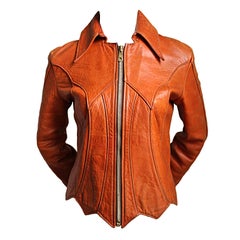 Vintage EAST WEST MUSICAL INSTRUMENTS 'Wren' leather jacket