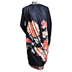 LEONARD asymmetrical draped silk dress