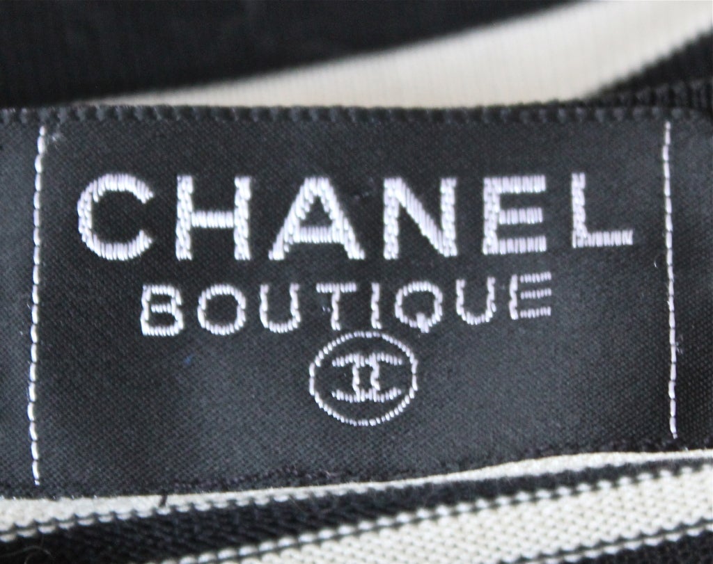 1980's CHANEL oversized striped cardigan with gilt buttons