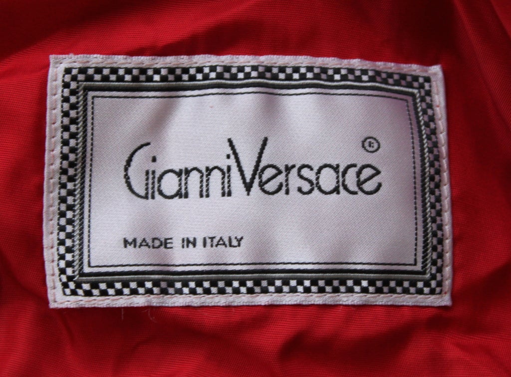 GIANNI VERSACE red suede jacket In Good Condition In San Fransisco, CA