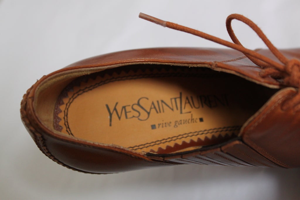 *SALE* TOM FOR - YVES SAINT LAURENT leather lace up heels WAS $375 NOW $150