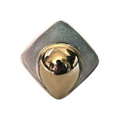 1960's PIERRE CARDIN sterling & 14k large ring 2