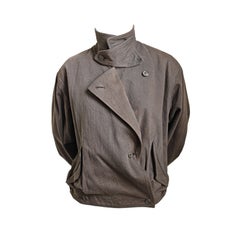 **SALE** 1980's ISSEY MIYAKE brown cotton jacket WAS $350 NOW $125